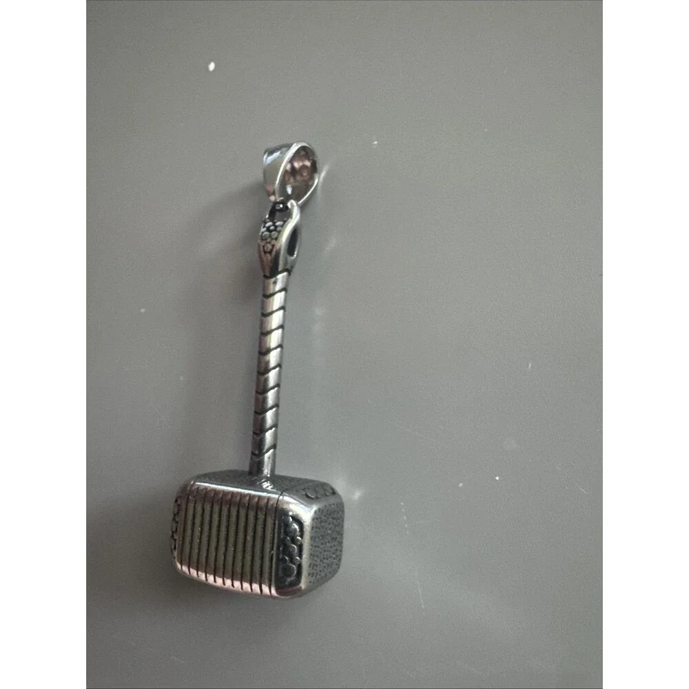 Stainless Steel Hammer Pendant 24 Inch Chain Viking Vintage Gift Men’s